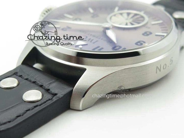 MIROTIME 0429 Compact Big Pilot “Markus Buhler” IW5003 Turbine V6F Best Edition Grey Dial On Leather Strap A 7314